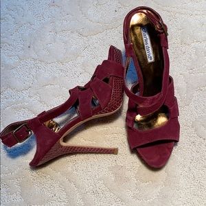Suede and snakeskin heels Charles David